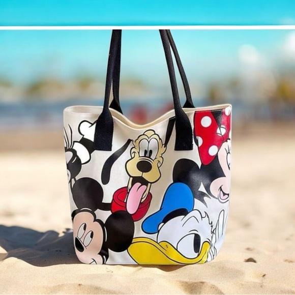 Disney Handbags - NWT Disney White Tote Bag with Disney Characters